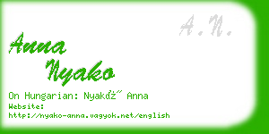 anna nyako business card